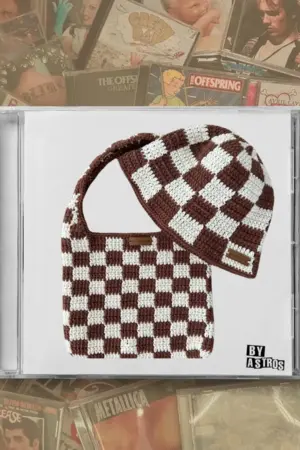 Bucket Crochê + Bolsa Aretha xadrez